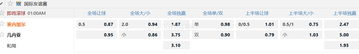 国际友谊赛 塞内加尔VS 几内亚
